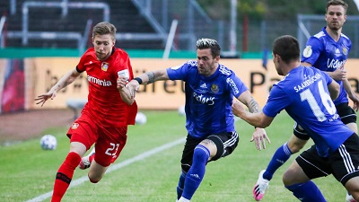 Leverkusen end Saarbruecken German Cup fairy-tale