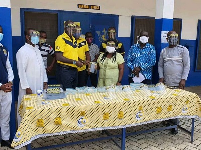 ‘Pojoba’ donates customised face shields to school