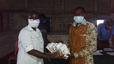 Gifty Twum Ampofo donates to Local Council of Churches.