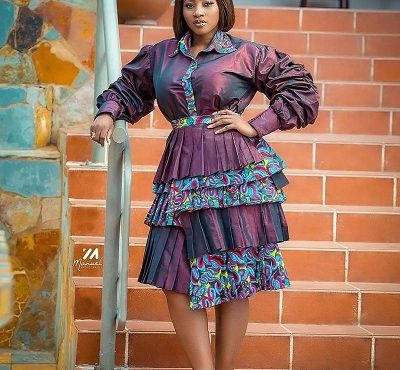 Cookie Tee flaunts different shades of African  print