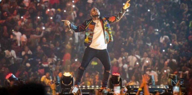 Davido wows O2 Arena with grand entry in LCD cage