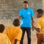 Elder Kofi Opare interacting with some pupils
