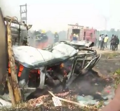 14 passengers burnt to death in accident on Takoradi-Cape Coast highway