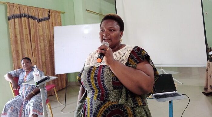 Ms Bature addressing the women