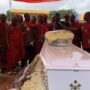 Nii Ashitey Tetteh and family offering prayers for the late chief