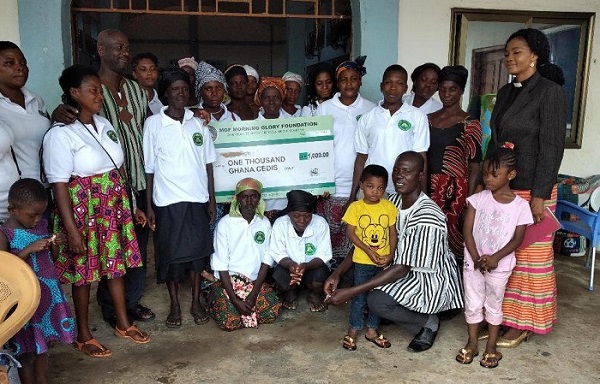 • Morning Glory Foundation beneficiaries in a group photograph