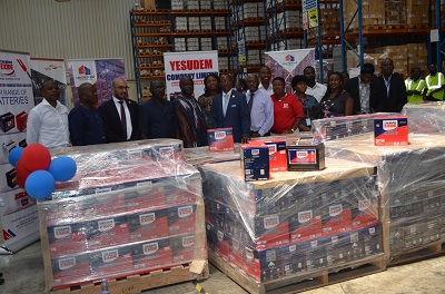 Yesudem Coy Ltd takes delivery of Kenyan batteries for Ghanaian market