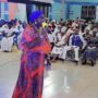 Prophetess Osei-Bagyinah speaking at the event