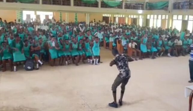 Lil Win entertains students at Bekwai SDA, SHS,