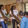 • Miss Ghana queens dancing with the children