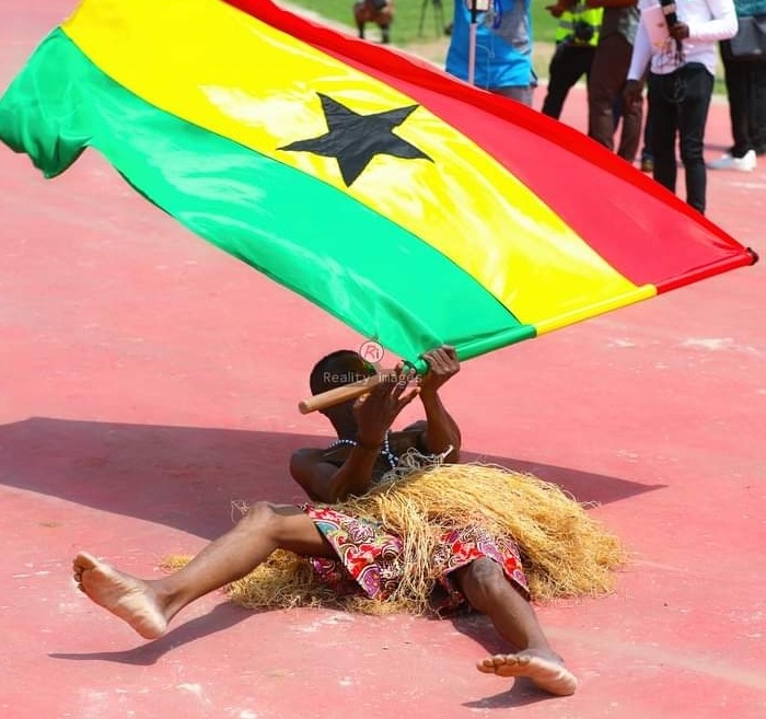 ●Flying the flag of
Ghana in style