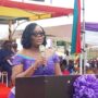 • Mrs Gloria Nyanteh addressing the gathering