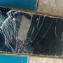 Raymond Appiah's cracked phone