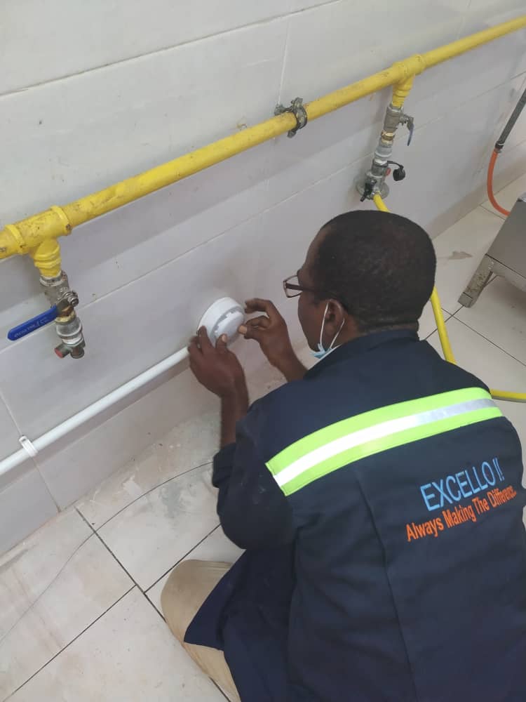 •Mr. Emmanuel Excellove Egyabeng •A staff of Excello fixing a gas pipe