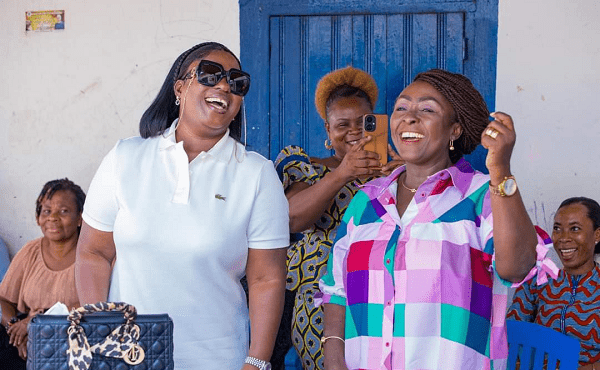 Obuobia Darko-Opoku celebrates her birthday with children at Ketu South Constituency