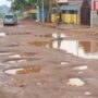 • a state of a deplorable road in ghana