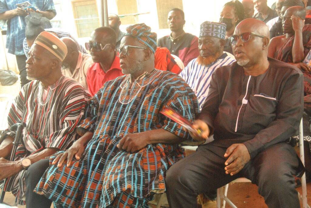 Alhaji Kuurug-Baare Bii-Naab[left] Saviya Puporiba elder of Talensi Community in Accra [middle] and Wo 1 Moot David Daa rtd