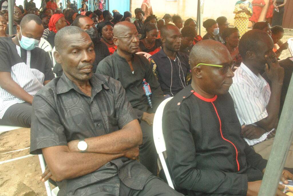 GJA General Secretary, Mr Kofi Yeboah and NTC staff at the funeral