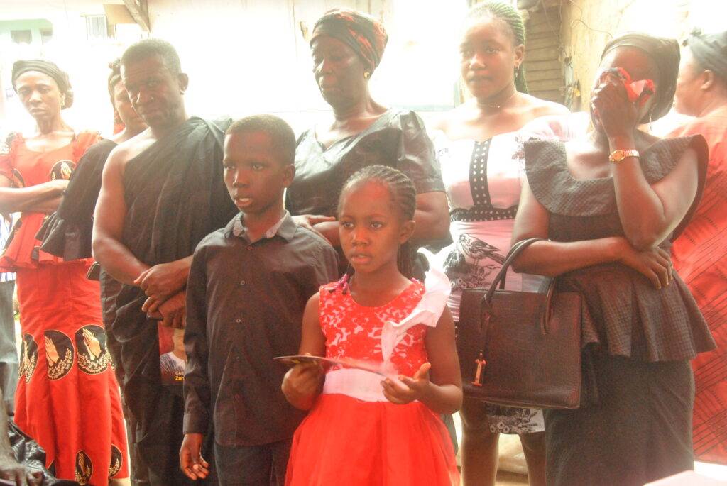 The children and the  family members of the deceased  Photos Lizzy Okai