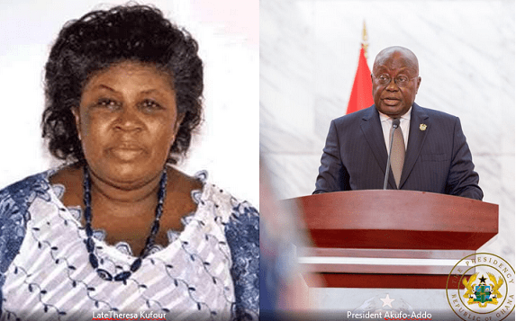 President Akufo-Addo pays tribute to late Theresa Kufour