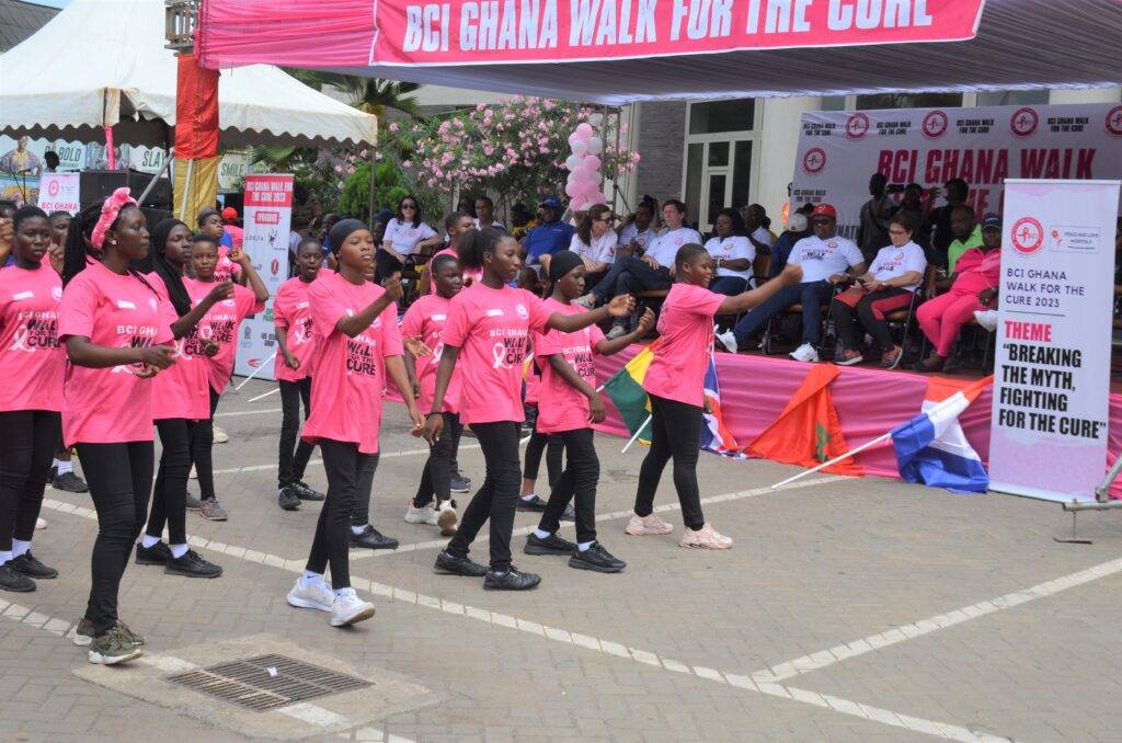Survivors Babies in a choreography at the event