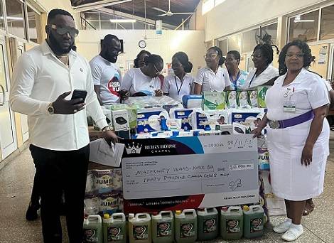 Prophet Eric Boahene donates items, GH₵30,000  to Korle-Bu Maternity Ward on his birthday