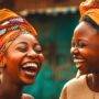 • Beautiful African women laughing