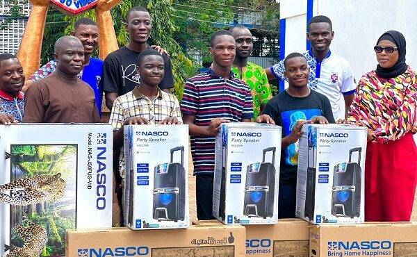 Electroland Ghana gifts PRESEC NSMQ team NASCO products 