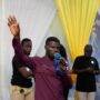 Nii Mighty ministering at the event