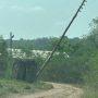 Tilted electric pole at Sokode Gbogame Rome