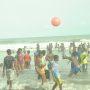 • For some pf the revelers, it was a moment to showcase their volleyball skills