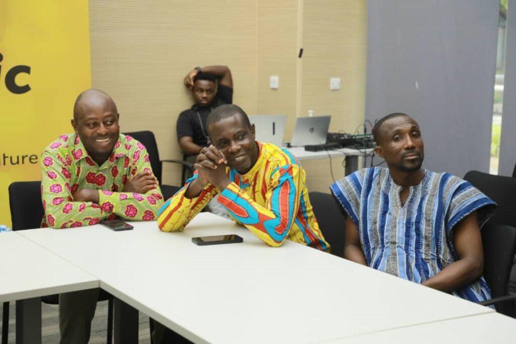 Mr Kingsley Asare(middle) and other media persons seated at the event
